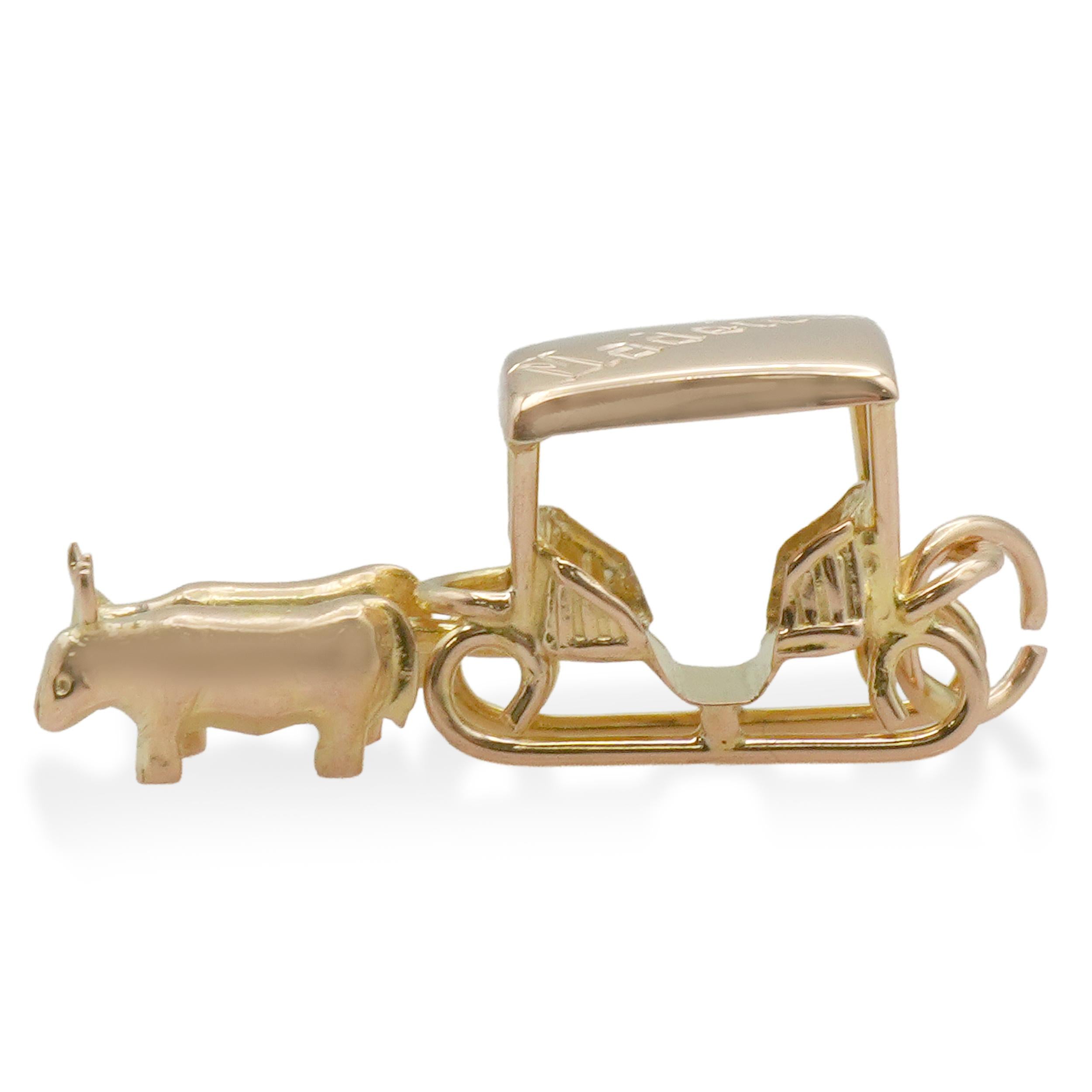 Madeira 18K Gold Ox Cart Charm