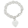 Tiffany & Co. Sterling Silver Heart Tag Link Bracelet