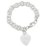 Tiffany & Co. Sterling Silver Heart Tag Link Bracelet