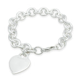 Tiffany & Co. Sterling Silver Heart Tag Link Bracelet