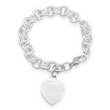Tiffany & Co. Sterling Silver Heart Tag Link Bracelet