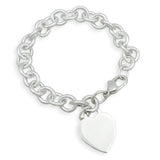 Tiffany & Co. Sterling Silver Heart Tag Link Bracelet