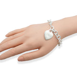 Tiffany & Co. Sterling Silver Heart Tag Link Bracelet