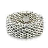 Tiffany & Co. Sterling Silver Somerset Mesh Bangle Bracelet and Ring Set