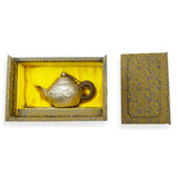 Antique Chinese .999 Fine Silver Dragon and Phoenix Teapot and Tea Utensil