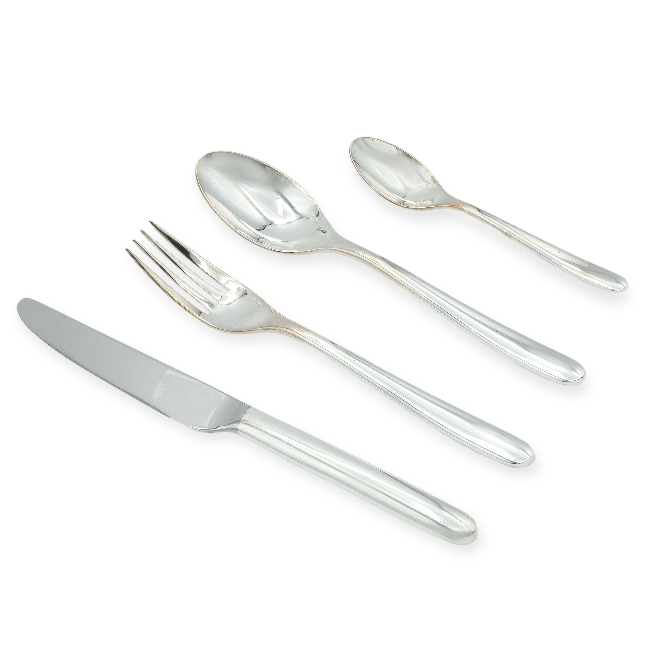 Christofle 24 Piece Silver Plate Mood Silverware Set