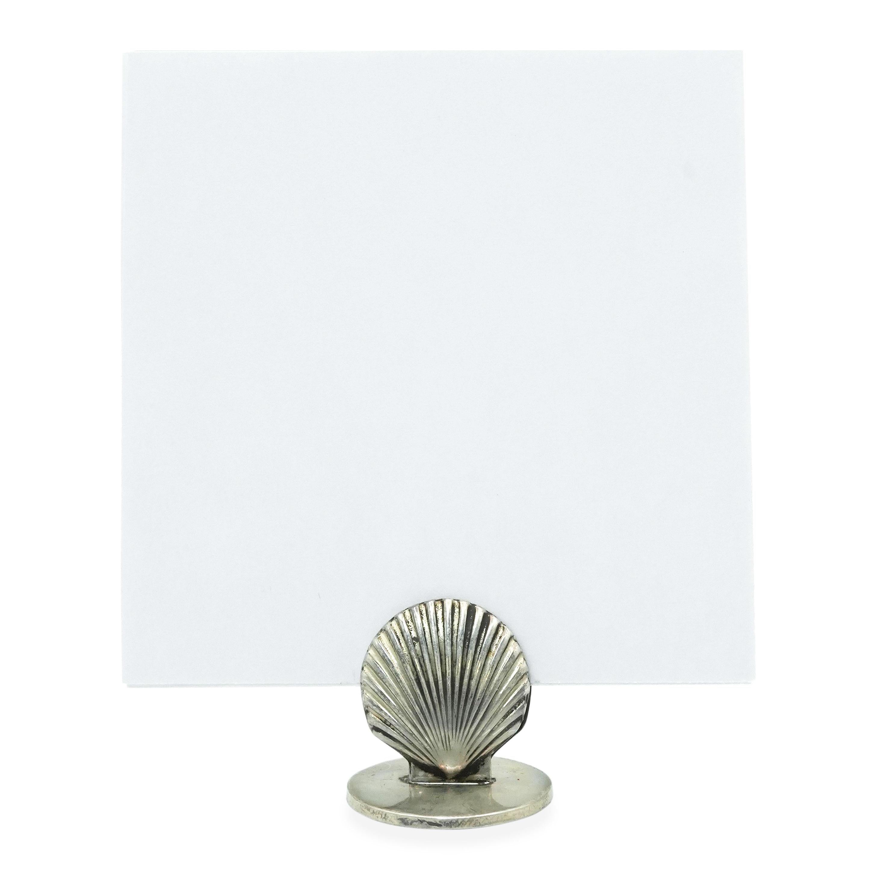 Set Of 10 Tiffany & Co. Makers Sterling Silver Seashell Place Card Holders
