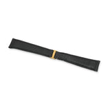Vintage Boucheron Paris 18K Yellow Gold Black Leather Watch Strap