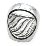 David Yurman Sterling Silver Pavé Black Diamond Signet Men's Ring