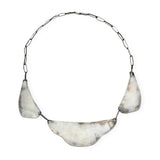 Vintage Sterling Silver Turquoise and Coral Leaf Necklace