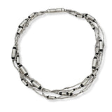 Sterling Silver Black Onyx Multi-Strand Necklace