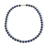 14K Gold Lapis Lazuli Beaded Strand Necklace