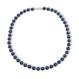 14K Gold Lapis Lazuli Beaded Strand Necklace