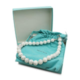 Tiffany & Co Sterling Silver White Howlite Bead Necklace