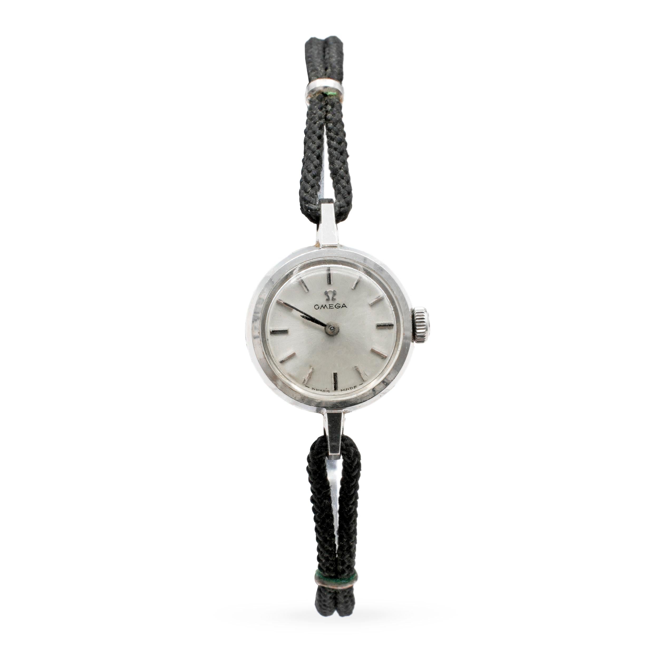 Vintage Omega Stainless Steel Hand Wind Women's Cocktail Watch