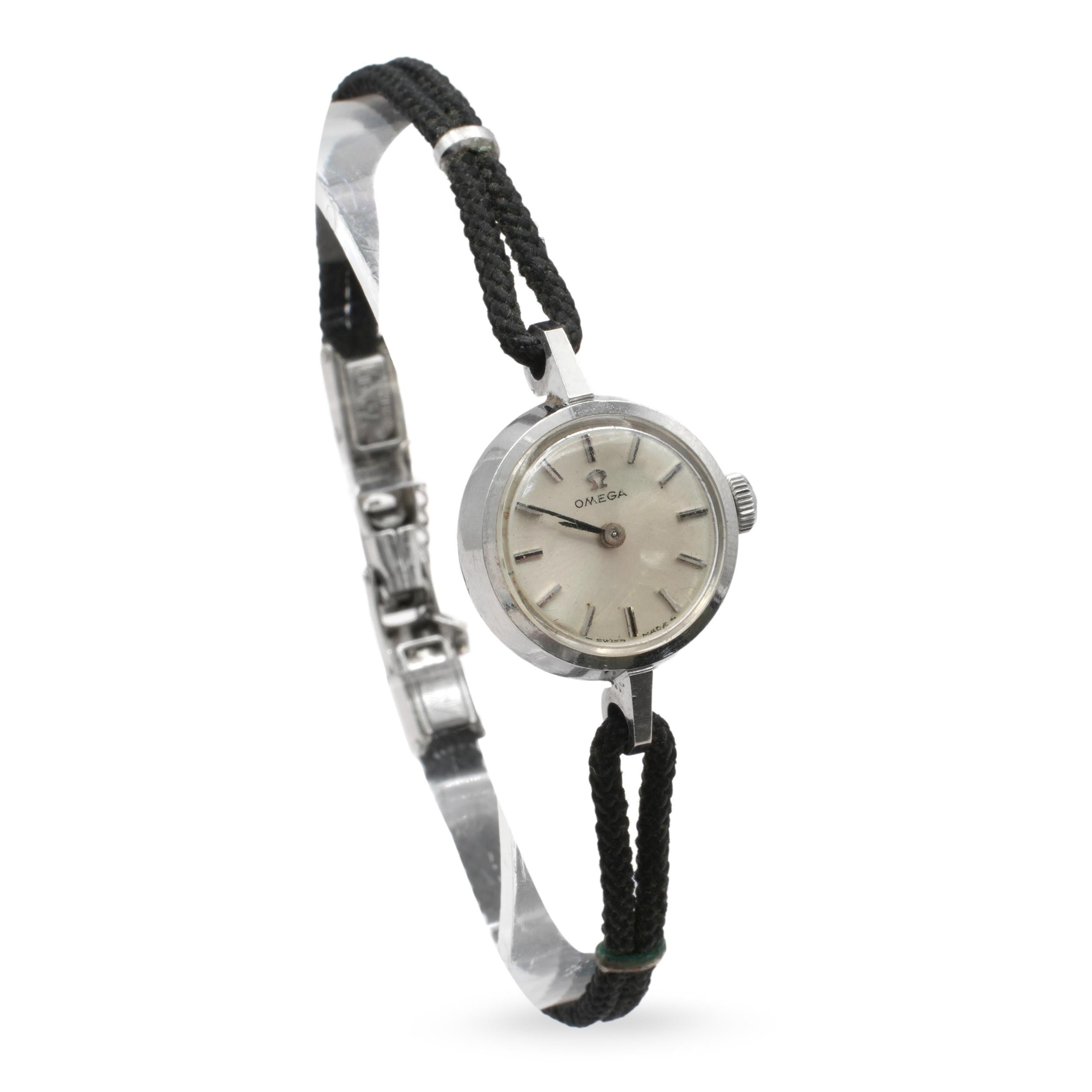 Vintage Omega Stainless Steel Hand Wind Women's Cocktail Watch