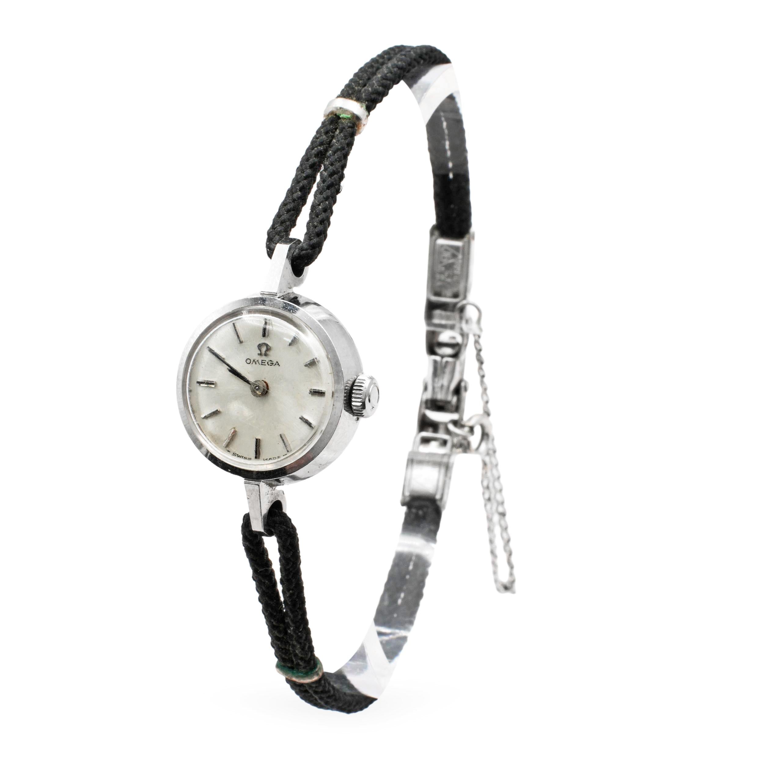 Vintage Omega Stainless Steel Hand Wind Women's Cocktail Watch