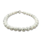 Tiffany & Co Sterling Silver White Howlite Bead Necklace