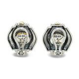 Lagos Caviar Sterling Silver & 18k Yellow Gold Citrine Cabochon Earrings