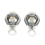 Lagos Caviar Sterling Silver & 18k Yellow Gold Citrine Cabochon Earrings