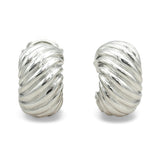 David Yurman Sterling Silver Sculpted Cable Hoop Earrings