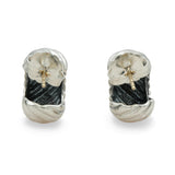 David Yurman Sterling Silver Sculpted Cable Hoop Earrings