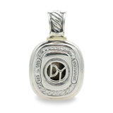 David Yurman Sterling Silver and 14k Yellow Gold Cable Pendant Enhancer