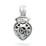 David Yurman Sterling Silver Diamond Heart Pendant