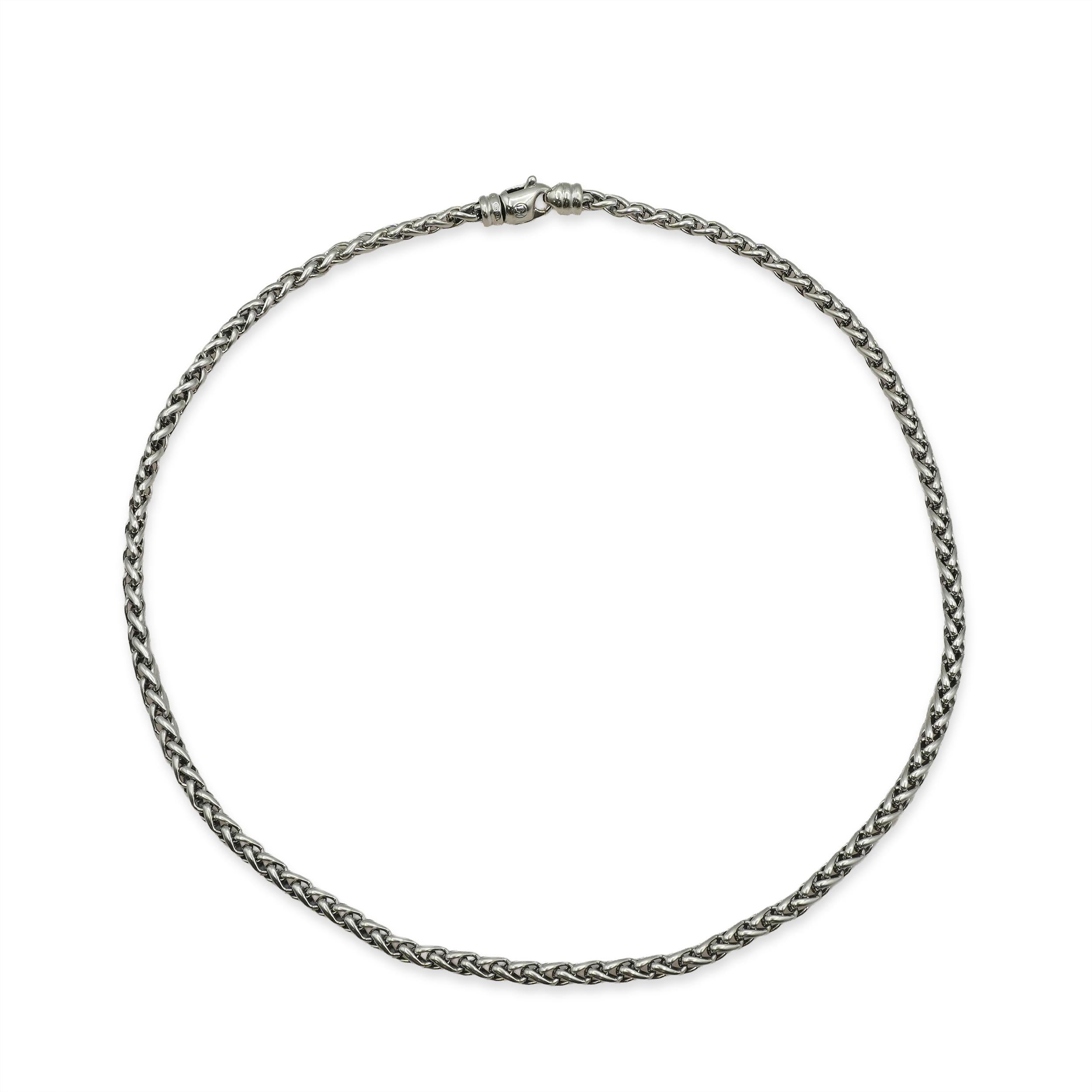 David Yurman Sterling Silver Woven Chain Necklace