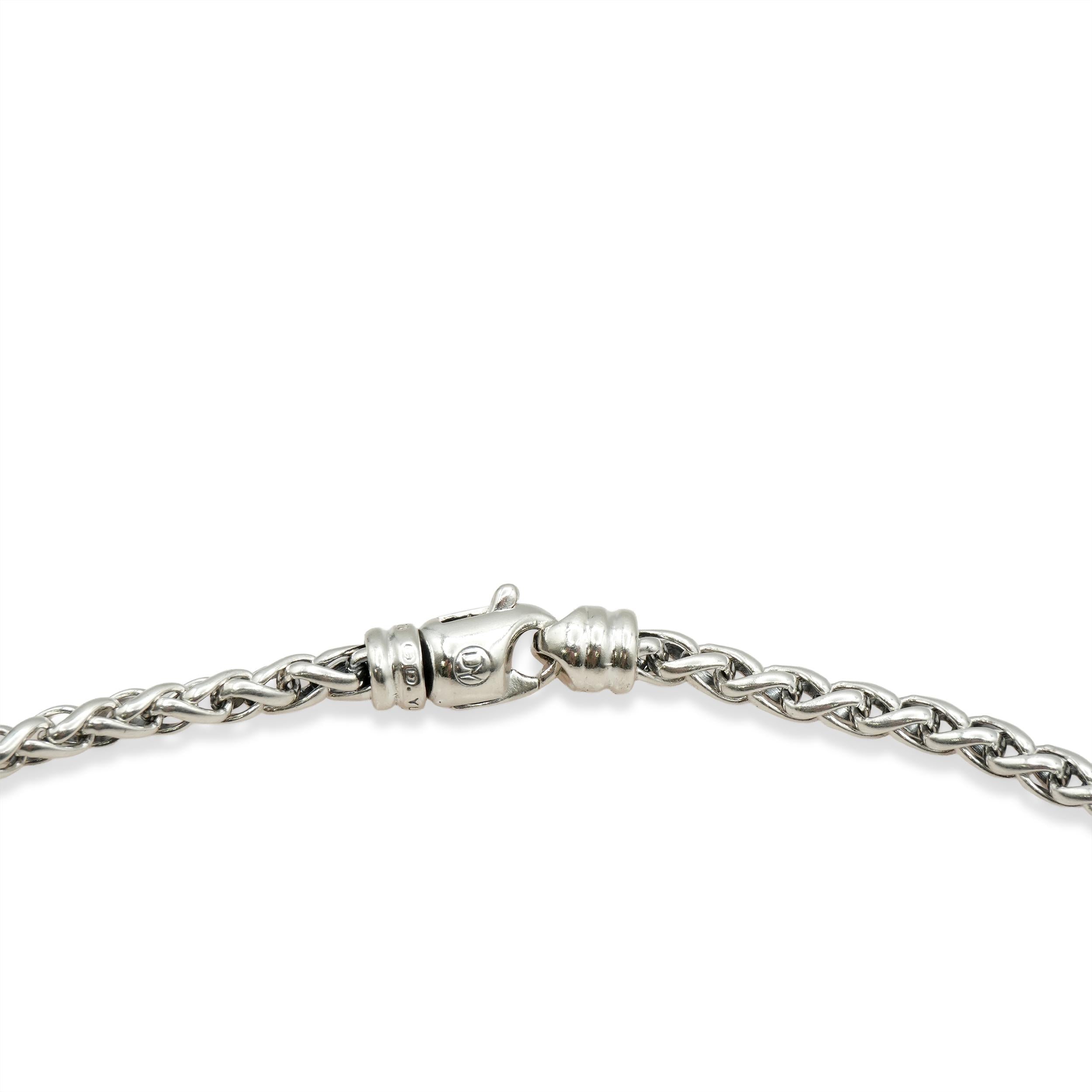 David Yurman Sterling Silver Woven Chain Necklace