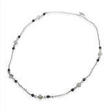 Konstantino Sterling Silver Black Onyx Station Necklace