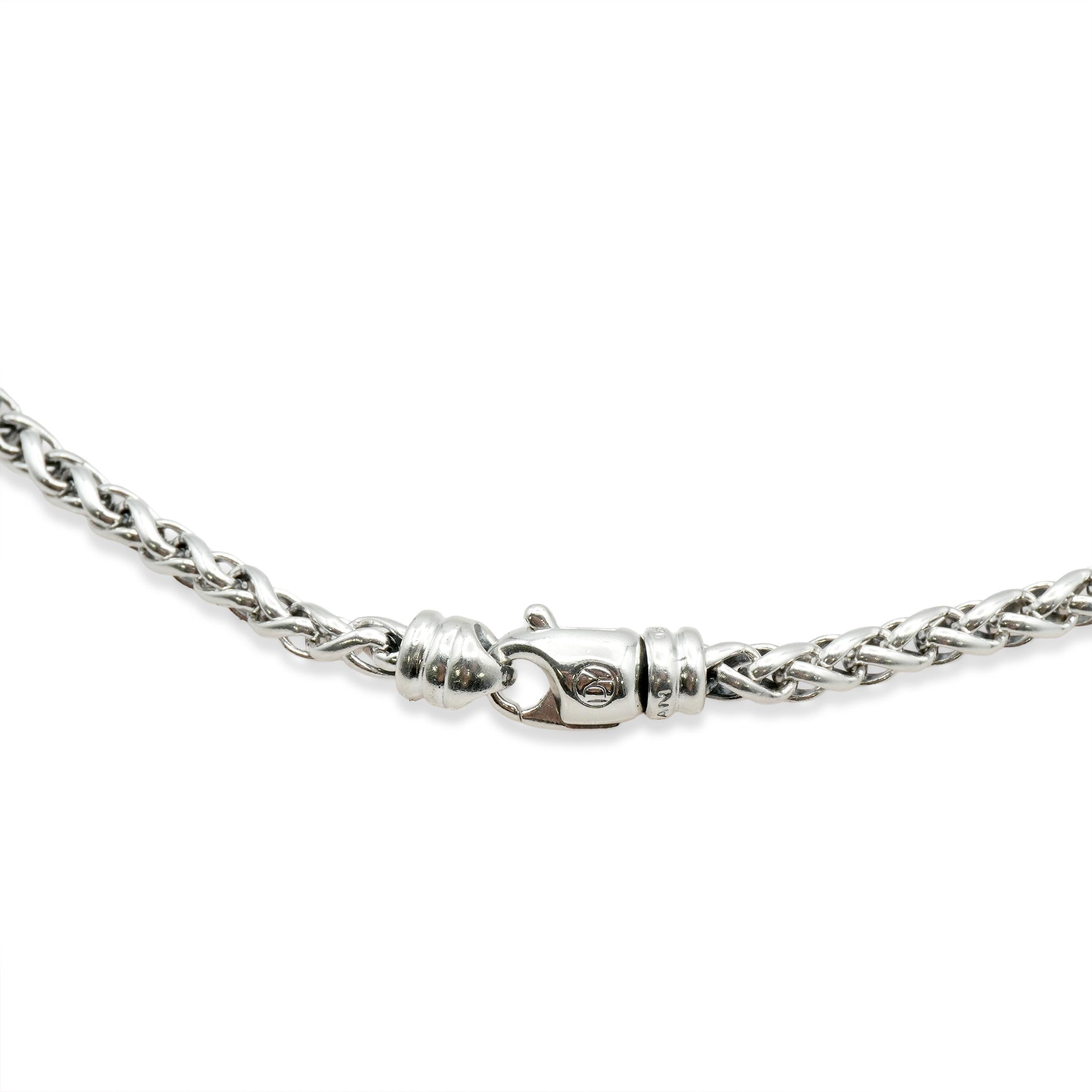 David Yurman Sterling Silver Woven Chain Necklace