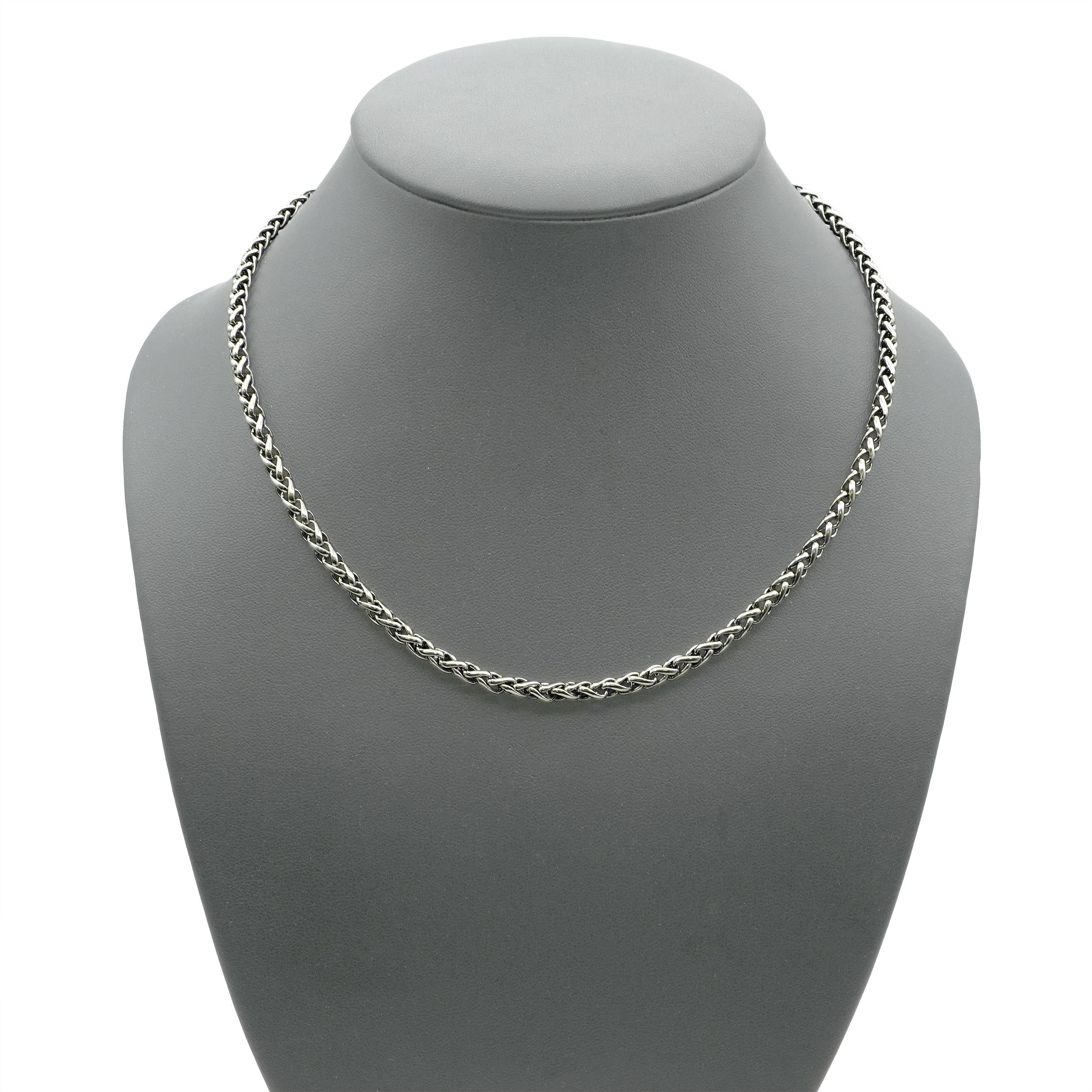 David Yurman Sterling Silver Woven Chain Necklace