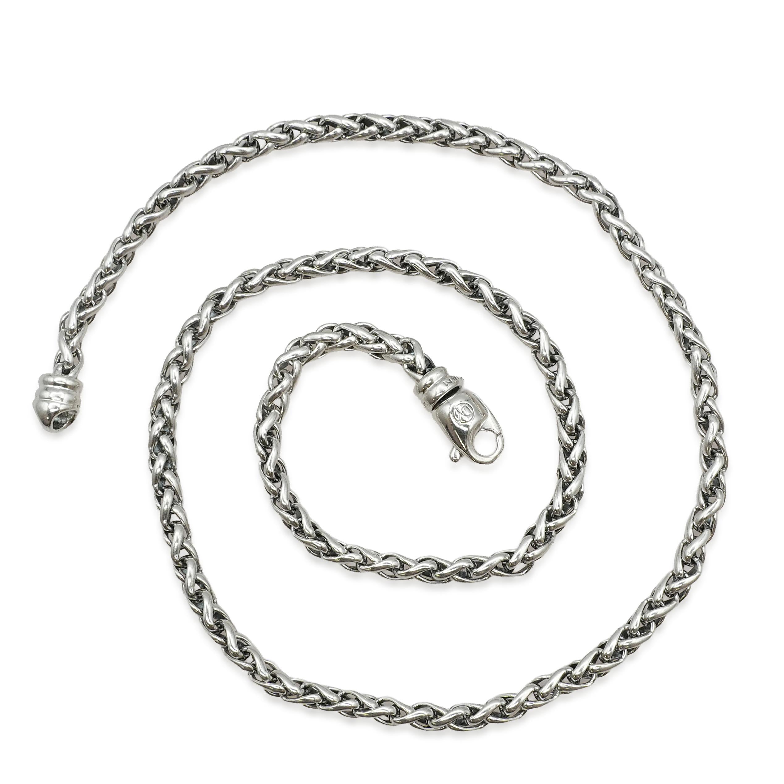 David Yurman Sterling Silver Woven Chain Necklace
