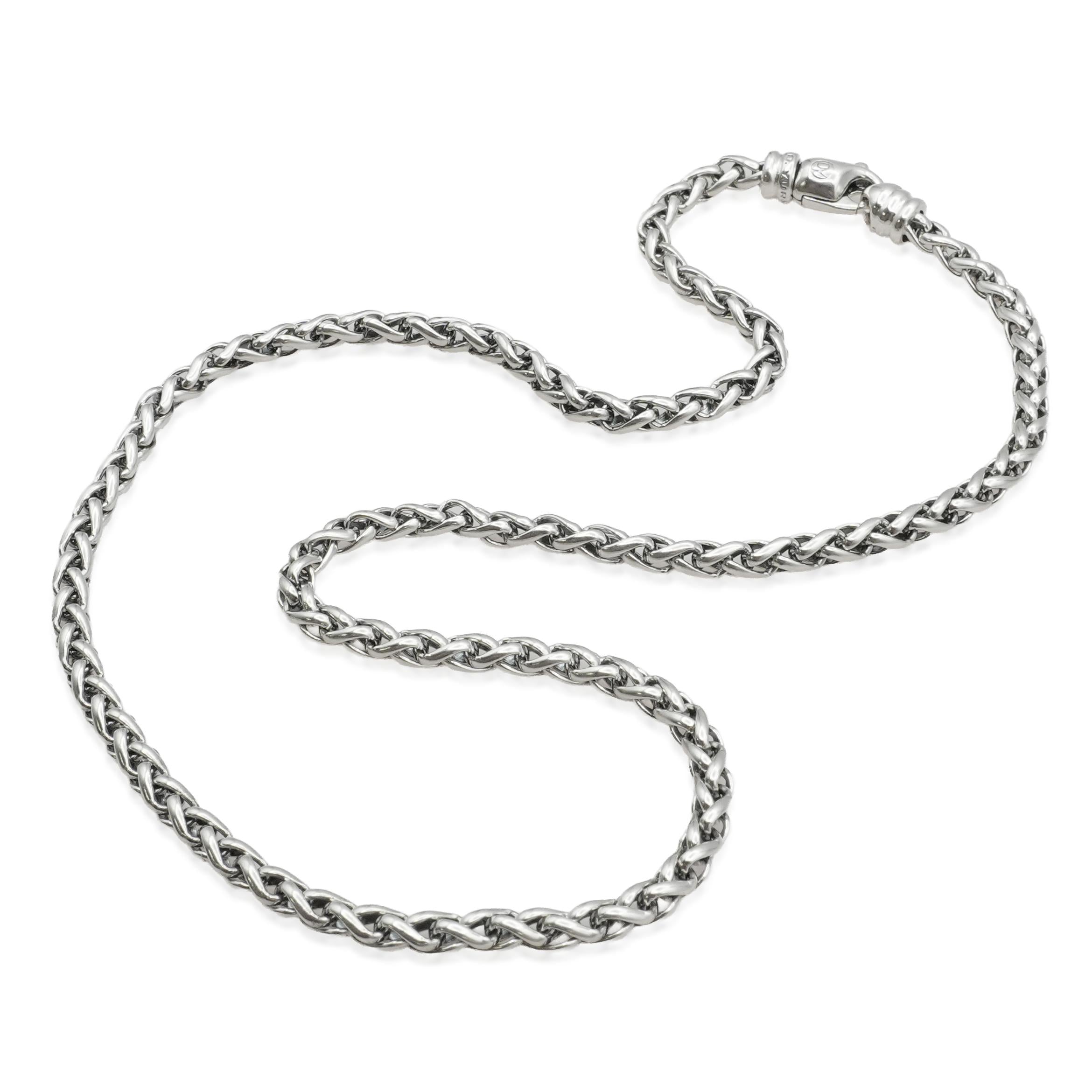 David Yurman Sterling Silver Woven Chain Necklace