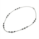 Konstantino Sterling Silver Black Onyx Station Necklace