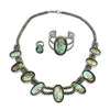 Vintage Navajo Marvin Slim Sterling Silver Turquoise Necklace Bracelet & Ring