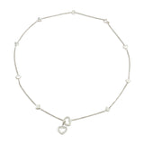 Tiffany & Co. Sterling Silver Heart Station Necklace
