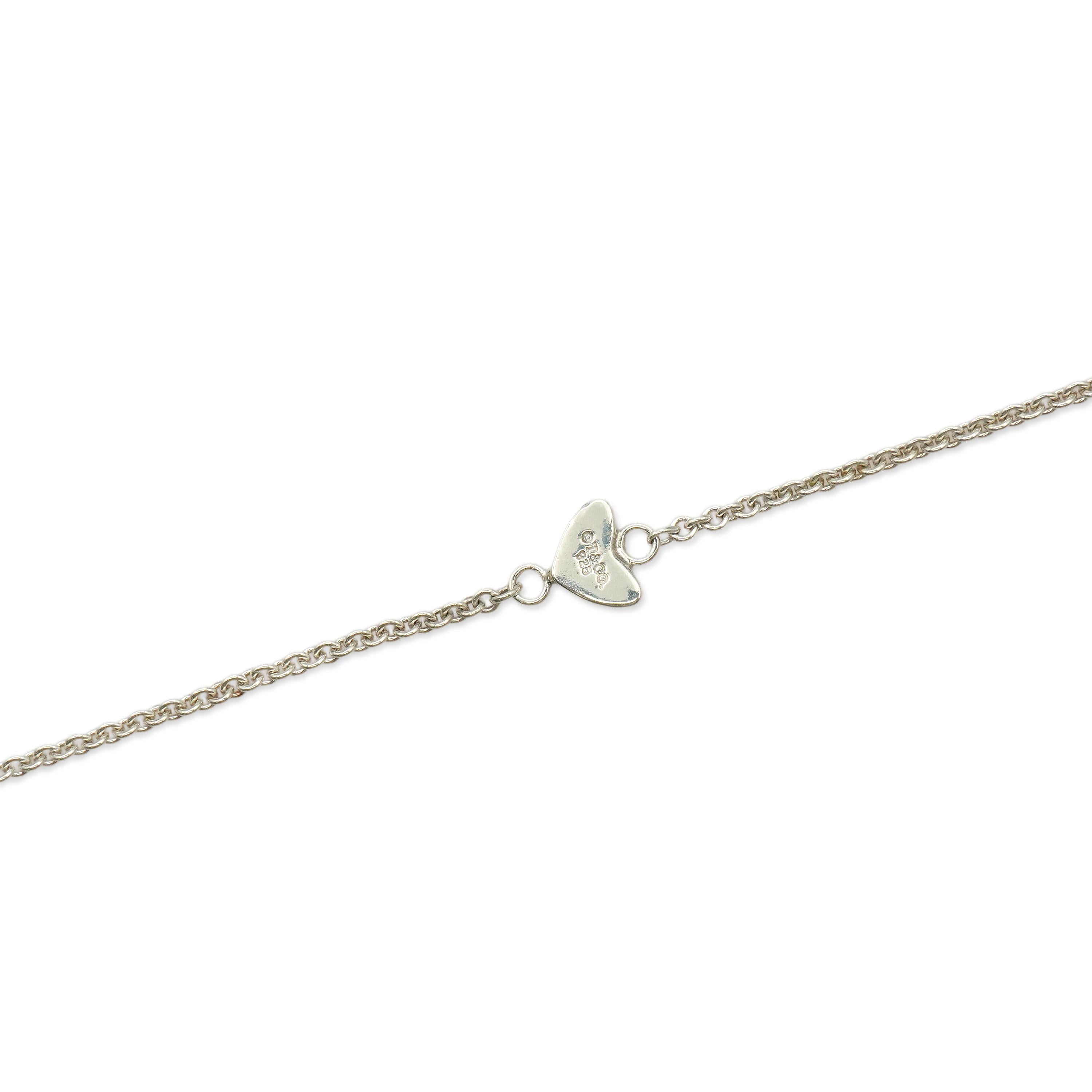 Tiffany & Co. Sterling Silver Heart Station Necklace