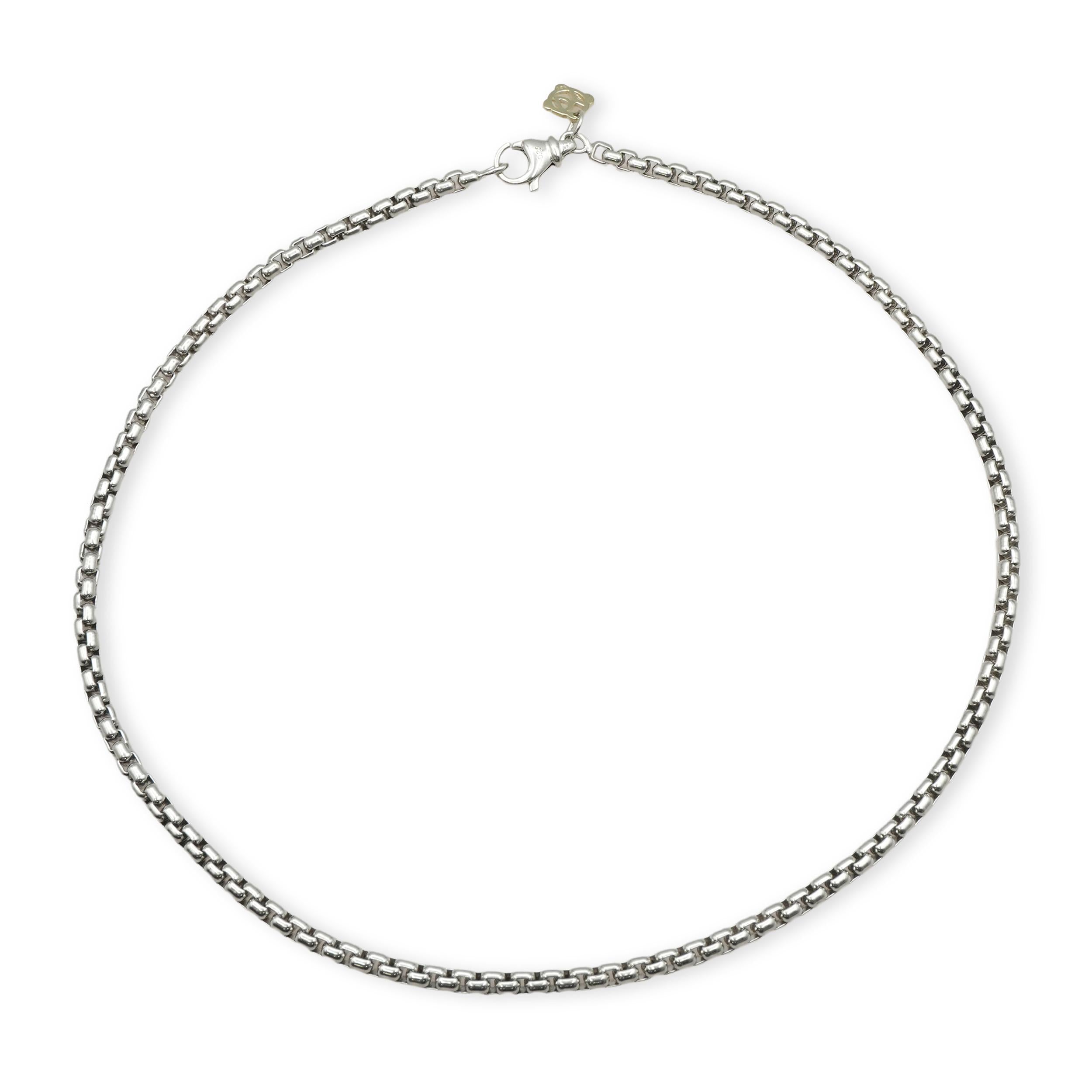 David Yurman Sterling Silver 14K Yellow Gold Box Chain Necklace