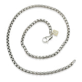 David Yurman Sterling Silver 14K Yellow Gold Box Chain Necklace