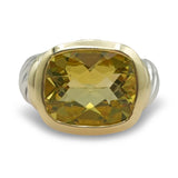 David Yurman Sterling Silver & 14k Yellow Gold Quartz Ring