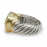 David Yurman Sterling Silver & 14k Yellow Gold Quartz Ring