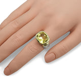 David Yurman Sterling Silver & 14k Yellow Gold Quartz Ring