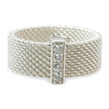 Tiffany & Co. Sterling Silver Diamond Somerset Bracelet & Ring Set