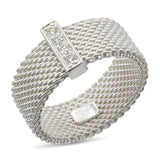 Tiffany & Co. Sterling Silver Diamond Somerset Bracelet & Ring Set