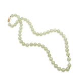Vintage Ming’s 14K Gold Nephrite Jade Beaded Necklace
