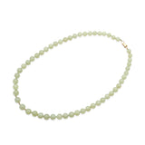 Vintage Ming’s 14K Gold Nephrite Jade Beaded Necklace