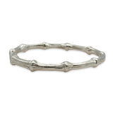 Tiffany & Co. 1996 Sterling Silver Bamboo Bracelet and Earrings Set