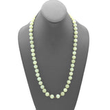 Vintage Ming’s 14K Gold Nephrite Jade Beaded Necklace